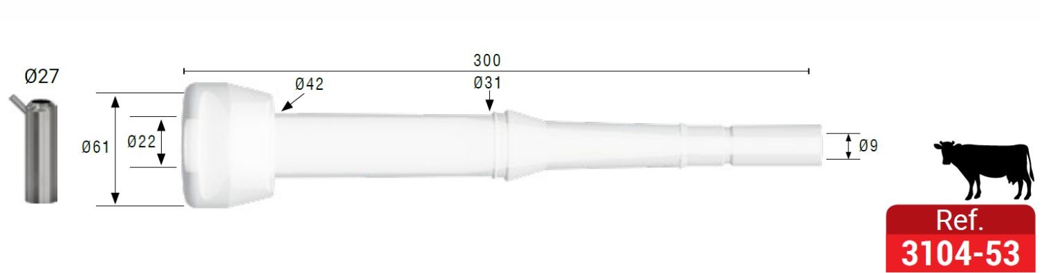 Pezonera larga modelo 3104-53