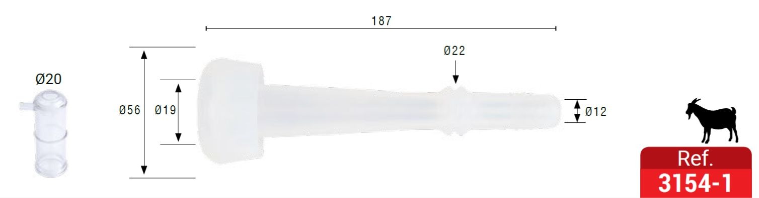 Pezonera corta modelo 3154-1